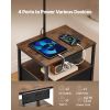 Floor Lamp with End Table, 59" Tall, 2 Drawers, USB, Type-C & AC Charging, 3 Color Temps