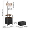 Floor Lamp with End Table, 59" Tall, 2 Drawers, USB, Type-C & AC Charging, 3 Color Temps