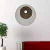 14" Gray Stone Geometric Wall Art – Modern Circular Hanging Decor