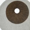 14" Gray Stone Geometric Wall Art – Modern Circular Hanging Decor