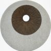 14" Gray Stone Geometric Wall Art – Modern Circular Hanging Decor