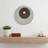 14" Gray Stone Geometric Wall Art – Modern Circular Hanging Decor