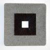 19" Brown Square Modern Spiral Wall Art – Sandstone Contemporary Accent