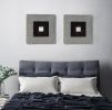 19" Brown Square Modern Spiral Wall Art – Sandstone Contemporary Accent
