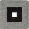 19" Brown Square Modern Spiral Wall Art – Sandstone Contemporary Accent