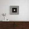 19" Brown Square Modern Spiral Wall Art – Sandstone Contemporary Accent