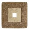 Brown Sandstone Geometric Wall Art (Set of 2) – Modern Square Hanging Decor