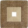 Brown Sandstone Geometric Wall Art (Set of 2) – Modern Square Hanging Decor