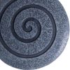 14" Gray Round Modern Spiral Wall Art – Sandstone & Glass Contemporary Accent