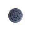 14" Gray Round Modern Spiral Wall Art – Sandstone & Glass Contemporary Accent