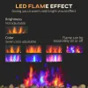 28.5" Wall‑Mounted Electric Fireplace – 7 Flame Colors, 1450W Heater, Black