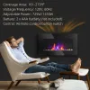 28.5" Wall‑Mounted Electric Fireplace – 7 Flame Colors, 1450W Heater, Black
