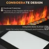 28.5" Wall‑Mounted Electric Fireplace – 7 Flame Colors, 1450W Heater, Black