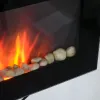 28.5" Wall‑Mounted Electric Fireplace – 7 Flame Colors, 1450W Heater, Black