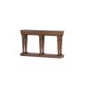 60" Brown Solid Wood Console Table with Floor Shelf – Rustic Modern Accent