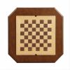 28" Brown Cherry Octagonal Game Table – Classic Wood Gaming Accent With Drawer