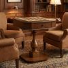 28" Brown Cherry Octagonal Game Table – Classic Wood Gaming Accent With Drawer