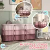 3‑Tier Kids Storage Tower with 9 Drawers – Pink Dresser Organizer