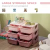 3‑Tier Kids Toy Storage Organizer with 6 Drawers – Pink