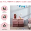 3‑Tier Kids Toy Storage Organizer with 6 Drawers – Pink