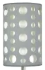 30-Inch Gray & White Retro Table Lamp – Two-Layer Shade