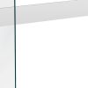 44" White and Clear Solid Console Table