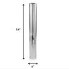 56" Silver Aluminum Cylinder Vase – Sleek Modern Statement