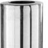 56" Silver Aluminum Cylinder Vase – Sleek Modern Statement