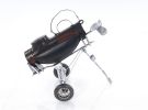 10" Black Iron Golf Bag Pull‑Cart Figurine – Vintage Sports Décor