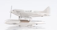 Nickel Metal Hand‑Painted Model Airplane Tabletop Sculpture – Vintage Decorative Accent