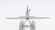 Nickel Metal Hand‑Painted Model Airplane Tabletop Sculpture – Vintage Decorative Accent