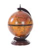 19" Red Antique‑Style Globe with Chess Holder – Decorative Tabletop Sculpture & Game Set