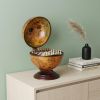 19" Red Antique‑Style Globe with Chess Holder – Decorative Tabletop Sculpture & Game Set