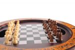 Walnut Solid Wood Game Sculpture – Hand‑Painted Tabletop Decorative Accent