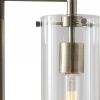 24" Brass Novelty Table Lamp with Clear Cylinder Shade