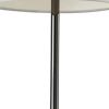 Modern Black Nickel Table Lamp with Tall White Cylindrical Shade – 3‑Way Touch Sensor