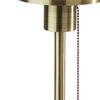 22" Antiqued Brass Table Lamp with White Ribbed Frosted Glass Dome Shade – Mid‑Century Accent Lighting