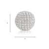 Set of Two Clear Faux Crystal and Silver Decorative Orb Tabletop Sculptures