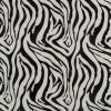 20" Black & White Zebra Faux Hide Wall Tile – Modern Iron & Resin Hanging Sculpture