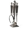 Silver Aluminum Desk Accessory Set – Magnifying Glass, Letter Opener, Bottle Opener & Candle Snuffer