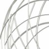 Silver Metal Circle Hanging Dimensional Sculpture – Modern Wall Art