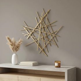 Metal Abstract Linear Strips Wall Sculpture – Modern Handmade Wall Art
