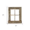 Gray Weathered Wood Window Frame With Planter – Rustic Reclaimed Wall Accent (25" x 22")