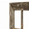 Gray Weathered Wood Window Frame With Planter – Rustic Reclaimed Wall Accent (25" x 22")