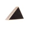 26" X 14" Gray Wood Triangle Hanging Dimensional Sculpture