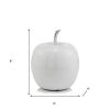White Aluminum Decorative Apple Tabletop Sculpture – Modern Minimalist Accent