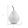 White Medium  Pear Shaped Aluminum Accent Home Decor