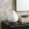White Medium  Pear Shaped Aluminum Accent Home Decor