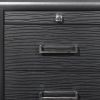 Gray Wood Two‑Drawer Nightstand