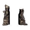 Gray Resin Bear Bookends (Set of Two) – Rustic Lodge‑Style Decorative Shelf Accents